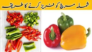 Shimla Mirch KO Freeze Karne Ka Tarika |How To Store /Preserve Capsicum |Bell paper KO freeze karna