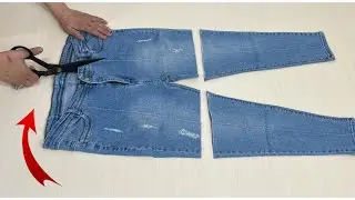 ✅💥 [DIY] Amazing change! Don't throw away your pants ✂️ sew new clothes with this simple technique🪡