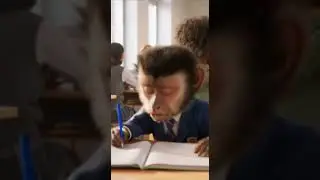 Когда заснул на уроке #юмор #memes #анимация  #funny #дениска #animation  #monkey #мультик