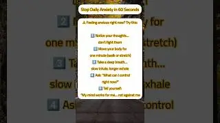 Stop Daily Anxiety in 60 Seconds#shortvideo  #shorts #song