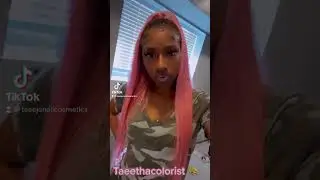 Pink frontal wig with natural brown roots💗🤎 #TaeeThaColorist🎨 #chicago #chicagohair