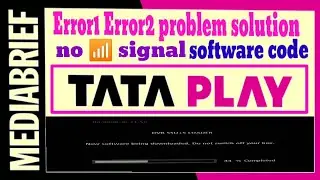 Tata play set top box Error1 problem solution ! Tata play software update kaise karen