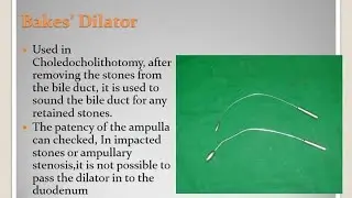 Bake's Dilator