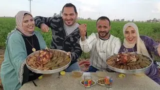تحدى فرختين وزن5كيلو ومحشى مشكل بين جمهوريه أحمد وأمل&والعمده وشيماء والعقاب غير متوقع أبدا بهدلناهم