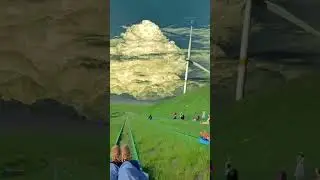 Race of cheasing the sky, Life wishes to go like this flow #trending#swiss #green#landscape#peace
