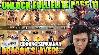 BORONG SEMUA! UNLOCK FULL DRAGON SLAYER ELITE PASS SEASON 11 - Garena Free Fire