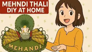 घर पर बनाएं शाही Mehendi Thali (Part 1) | DIY Mehndi Thali at Home | Mehndi Plate Decoration Ideas