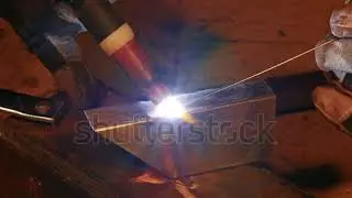 4K - TIG welding. Close-up