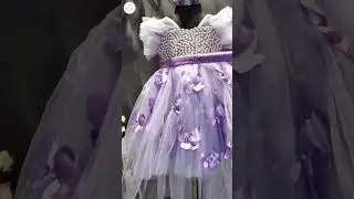 Pearl and butterfly birthday dress with trail|Birthday Dresses|Kids Wear #youtubeshorts#kidsfashion