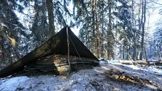 Górski biwak solo w prawdziwej zimie... dwucyfrowy mróz i noc pod pałatką WP
