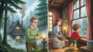 Rain and Fireplace Loop for Sleep, Focus & Family Calm | The Lost Melody (Ghibli-Style Story)