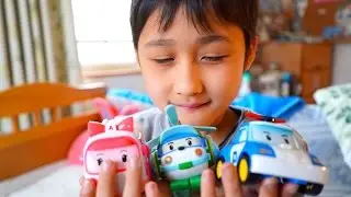 ロボカーポリーの韓国おもちゃを変身させてみた【かとちゃん】