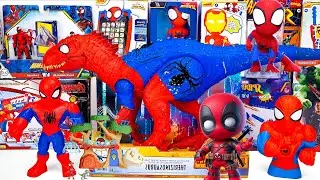 Marvel Spider-Man Toys Unboxing Review | Marvel Spidey Dinosaur T-Rex | Spiderman Dino Tree Playset