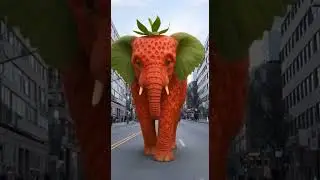 STRAWBERRY ELEPHANTO IN REAL  #ai #brainrot #animals #wildlife #aiart #shark #kidsbrainrot