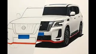 From Sketch to Real Turning a Simple SUV Drawing into a Hyper Realistic Nissan Patrol