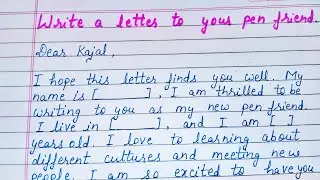 Write a letter to your pen friend | letter to friend | how to write a letter