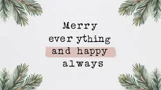 Merry Christmas Typography Festive Quote Frame TV Art &ndash; FREE Preview! ✨