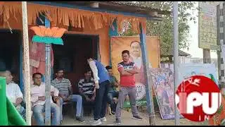 Left Front Candidate Satyajit Reang made a courtesy meeting with BJP workers during campaigning