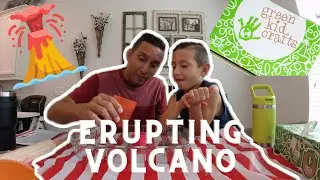 Creating an Erupting Volcano with Green Kids Craft Box! 🌋✨ STEAM Fun for Kids!