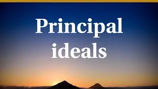 Principal ideals