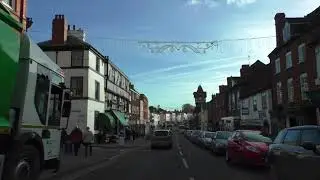 Driving Along The Homend & High Street A438, Ledbury, Herefordshire, England 17th November 2017