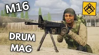 M16 With Drum Mag Goes BRRRRR - SQUAD