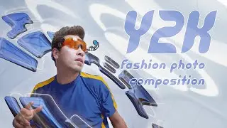 Y2K Fashion Photo Comp (Photoshop) #y2k #cyber #fashion #photoshop