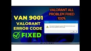 Valorant VAN 9001 Error Fix for Windows 11/10 - Step-by-Step Guide