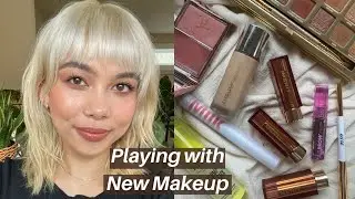 Playing with New Makeup | Merit Signature Lip in Slip, Tiger & L'Avenue & Patrick Ta She's Blushing