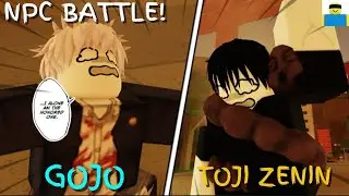 NPC GOJO VS TOJI BATTLE RECREATION IN JUJUTSU SHENANIGANS! (JJS) 