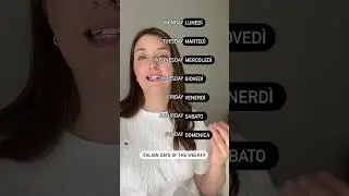 Days of the week in Italian #italianteacher #italy #italiantutor