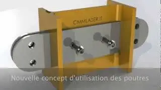 fixer poutrelles en acier avec boulons