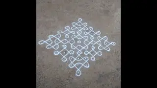 11x1 dots  kambi kolam ||  Chukkala Muggulu || #42|| Repeat the same for 4 sides