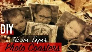 DIY TISSUE PAPER PHOTO COASTERS | YTMM HANDMADE HOLIDAYS |Somers In Alaska Vlogs