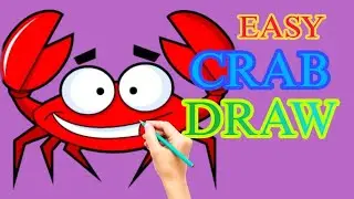 How to draw a crab|Drawing a crab|How to draw easy crab