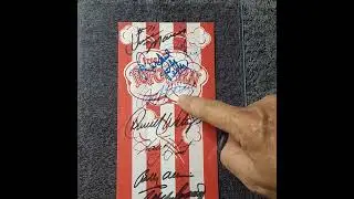 Nascar Popcorn Bag Signed by Richard Petty, Darrell Waltrip, Cale Yarborough