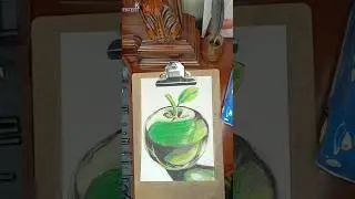 Drawing - 3D Green Apple Crystal | KAY Entertainment #art #antiques #crystal #glass #fypシ゚viral