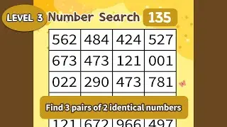 Take care of brain health with a simple number matching game 3-135