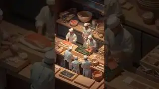 Tiny chefs. Giant kitchen. The art of sushi reimagined 🍣✨ #Shorts