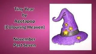 &laquo;Tiny Year&raquo; от Agotapop (журнал Coloring Heaven) &mdash; ноябрь (часть 7) &mdash; шляпа ведьмы на Хэллоуин