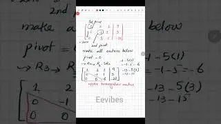 Linear Algebra - Gauss Elimination Example #linearalgebra #engineering #mathsreels