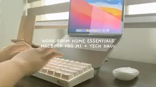 wfh tech essentials ⌨️🖱 unboxing m1 macbook pro + accessories, set-up (shopee haul philippines)