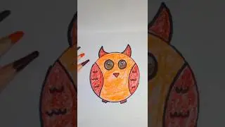 How to Draw Owl from Circle | Kids Drawing