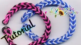 Tutorial Braccialetti con elastici SENZA telaio 🌻 Rainbow loom bracelets ITALIANO