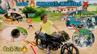 Hero Splendor Modified 💥 Loud Exhaust ⁉️ || On Road Public Reaction 😵, Bike Modified Lover 🥵