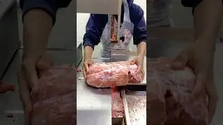 Ind Frozen Buffalo Silverside Meat CuttingSkillsMachine #shorts