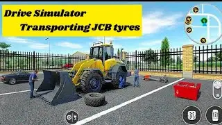 Transporting JCB Wheel on Trailer|Drive Simulator 2024|