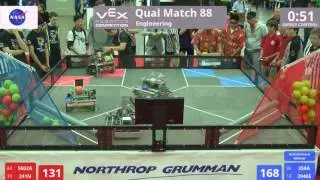 VEX Worlds 2016 - VRC High School - Engineering - Qual 88 (5062A 241N) 201 vs 258 (359A 3946E)
