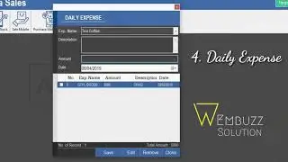 Mobile Shop Management System Demo | 4. Add Daily Expense | C# Visual Studio 2012