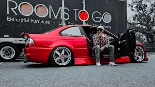Vampire Red wrapped E46 M3 on KBD Aero kit
